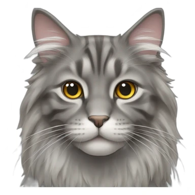 Grey Maine coon sticker