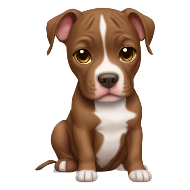 Brown pitbull Puppy sticker