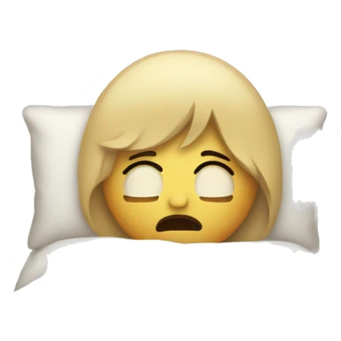 Person crying in bed  sticker