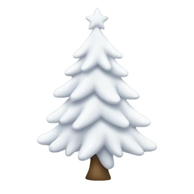 White Christmas tree sticker
