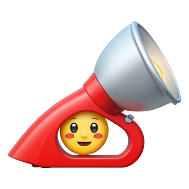  Create an emoji-style alert icon for a crime notification: a siren light with a small document or warning triangle. Bright, modern emoji design sticker