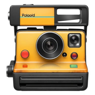 Polaroid camera printing a burnt photo. sticker