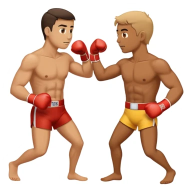 Guy punching another guy in the stomach  sticker