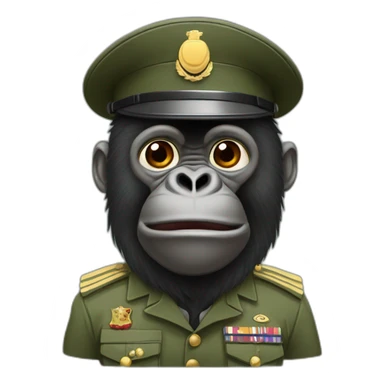 Gorila militar sticker