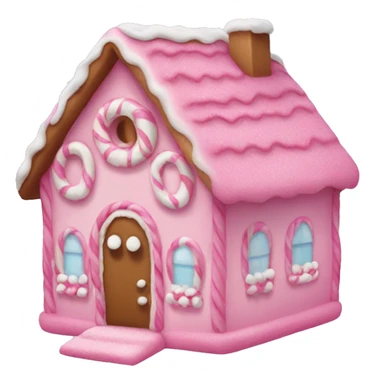 A pink gingerbread house sticker