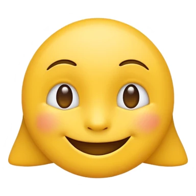 happy emoji smirking in iOS style sticker