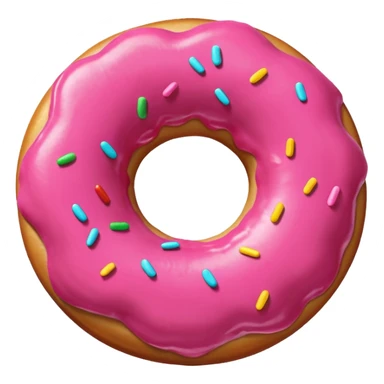 donut rosa liso sem granulado sticker