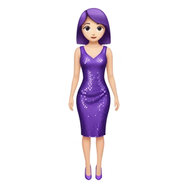 purple sequin dress sticker