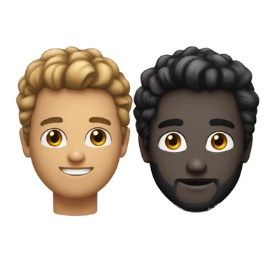 dois homens, um branco gordo e um negro de cabelo cacheado grande sticker