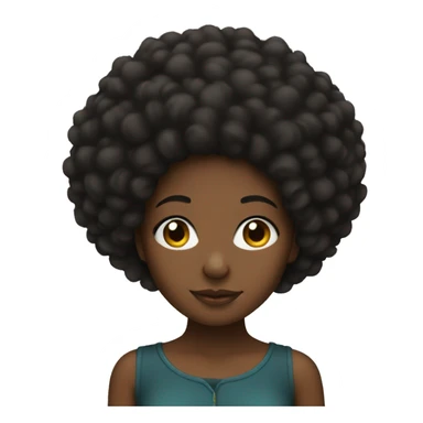 black girl with afro sticker