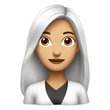 Chica de piel blanca, cabello cafe, ojos cafe claro, con una cobija y cafe  sticker