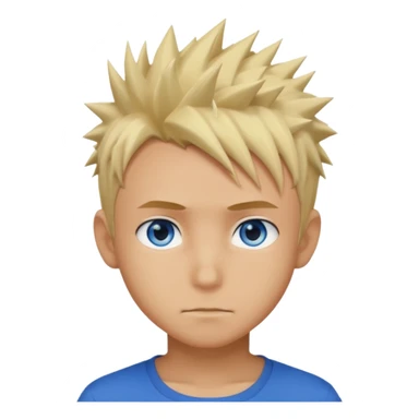 Naruto Anime style boy head sticker