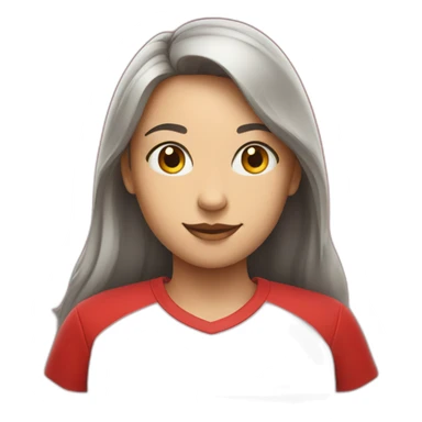 girl with red shirt with ubdc on the shirt sticker