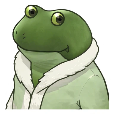 Luxe white fur coat sticker