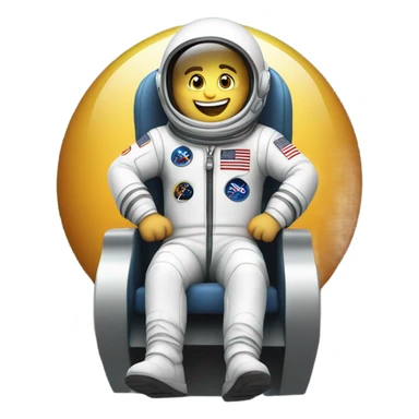 white man flying on a rocket sticker