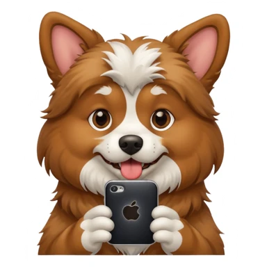 Cachorro ou amigo irritando o celular no computador sticker