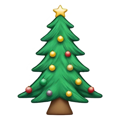 line art christmas tree sticker