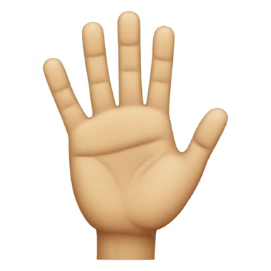 Hand with four fingers up sticker