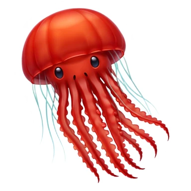 Red jellyfish sticker