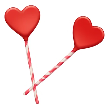 Red heart shaped lollipop  sticker