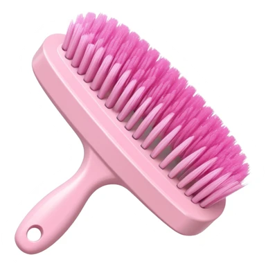 Powder pink and white hairbrush sticker