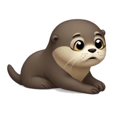 Sad otter sticker