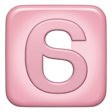 The letter S in a light pink sqaure  sticker