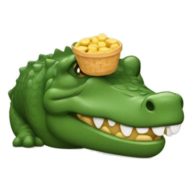 Krokodil med tofflor på sticker