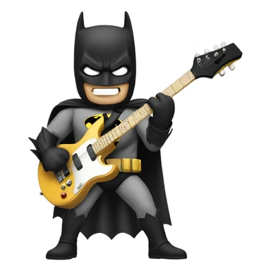 Batman playing electric guitar  sticker