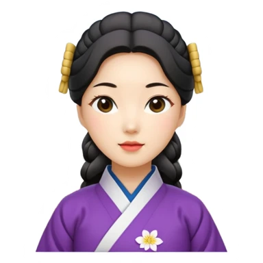 50's korean woman in front of a palace in seould sticker