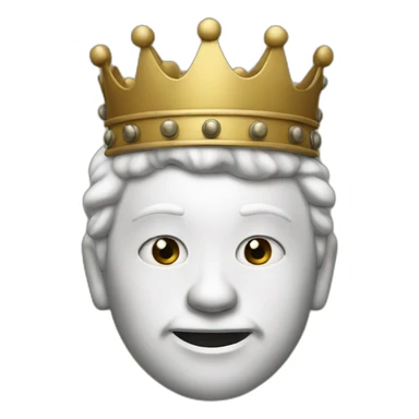White face King sticker