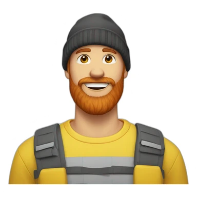 red-bearded-guys-white-teeth-wearing-yellow-beanie-white-shirt sticker