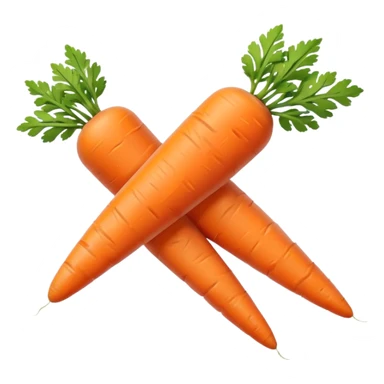 Mini carrot sticks, small orange cylinders, blunt rounded ends on both sides sticker