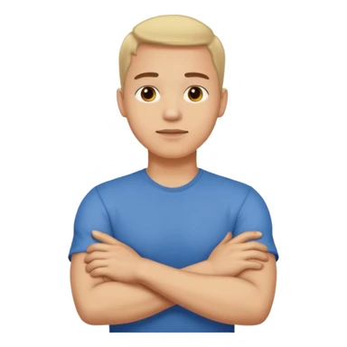 Arms crossed holding neck guy  sticker