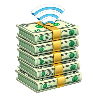 wifi money stack sticker