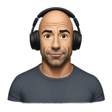 joe rogan with headphones sticker
