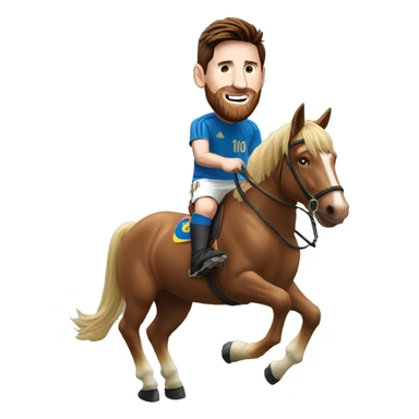 Messi sur un cheval sticker