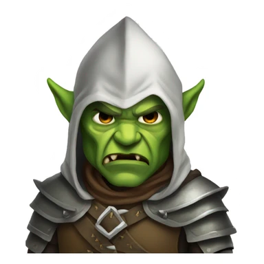 hooded orc armored with bow sticker