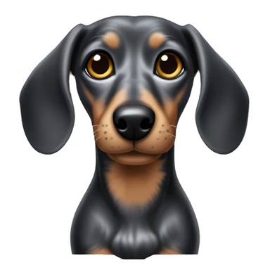 silver and black dachshund  sticker
