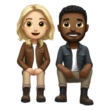 me and my boyfriend in mountain sticker