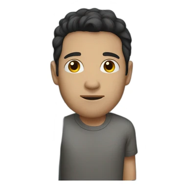 Dark haired Man looking outside sticker