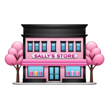 pink sallys beauty store sticker