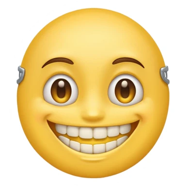 Emoji avec un appareil dentaire  sticker
