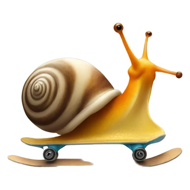 Snail on skate sticker
