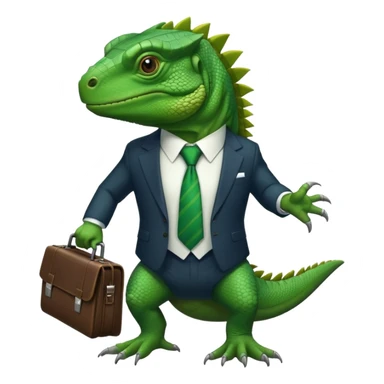capitalist iguana in a suit sticker