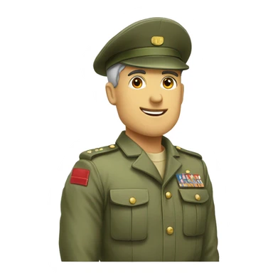 Homme faisant le salut militaire sticker