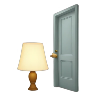 a lampshade picking a door sticker