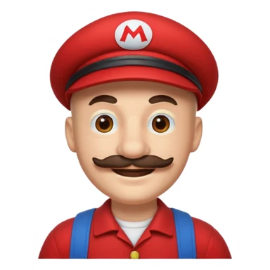 Bald mario sticker