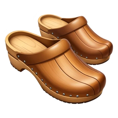 simple wooden traditional clogs sticker
