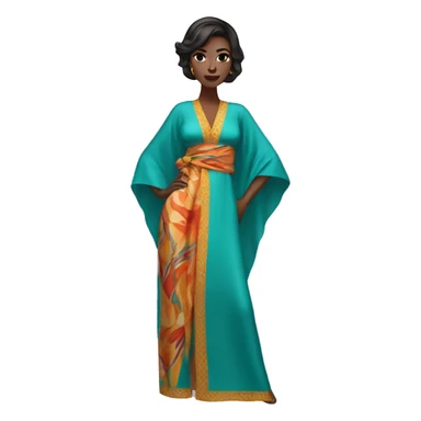 Kaftan with power pose sticker